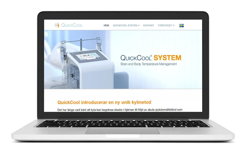 Webbsida för QuickCool
